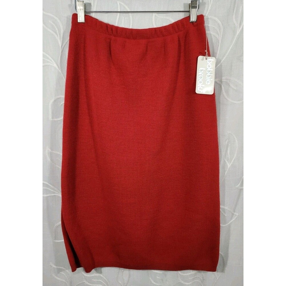 VTG Bobbie Brooks Y2K Red Stretch Skirt Womens Medium NWT